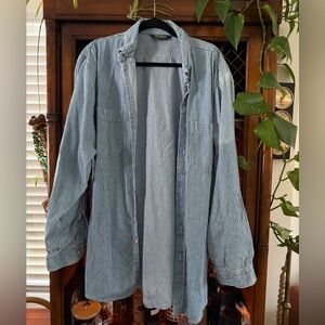 Oversized Vintage Denim Button-Up